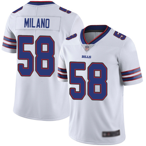 Men Buffalo Bills 58 Matt Milano White Vapor Untouchable Limited Player NFL Jersey